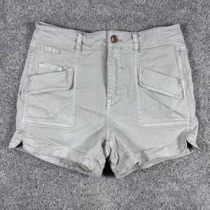 Anthropologie Pilcro Shorts Womens Size 27 Stone High Rise Utility Pockets‎